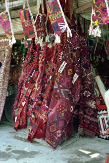 Crafts Prints: Kelims in souk, Baghdad, Iraq, Middle East
