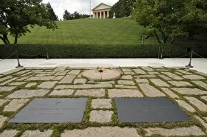 Images Dated 26th July 2009: Kennedy graves in Arlington cemetery, Virginia, United States of America, North America