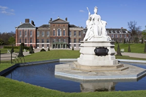 Queen Victoria Prints: Kensington Palace and Queen Victoria statue