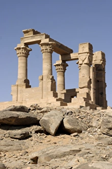 Nubian Prints: Kertassi temple, Kalabsha island, Lake Nasser, Aswan, Egypt, North Africa, Africa