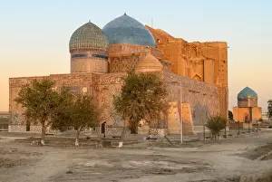 Kazakhstan Prints: Khodja Ahmet Yasawi (Khoja Ahmed Yasawi) Mausoleum, UNESCO World Heritage Site, Turkistan