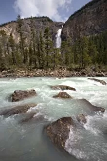 Images Dated 11th August 2011: Kicking Horse River and Takakkaw Falls, Yoho National Park, UNESCO World Heritage Site