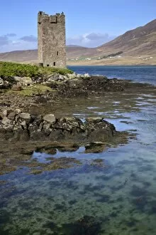 Kildavnet Castle, Achill Island, County Mayo, Connacht, Republic of Ireland, Europe