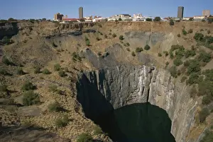 Gems Prints: Kimberlite pipe excavated by hand mining for diamonds between 1870 and 1914