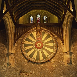 Furniture Prints: King Arthurs Round Table mounted on wall of Castle Hall, Winchester