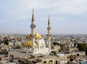 Typically Middle Eastern Prints: King Hussein Mosque, Madaba, Madaba Governorate, Jordan, Middle East