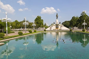 Thai Culture Prints: King Rama IV in Lumphini Park, Ratchadamri Road, Bangkok, Thailand, Southeast Asia, Asia