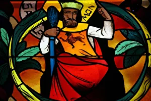 Images Dated 3rd June 2006: King Solomon in the stained glass window of Saint-Joseph des Fins church, Annecy