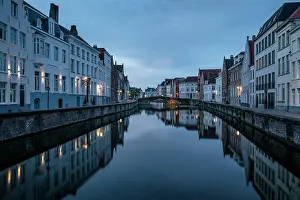 Bruges Prints: King's Bridge at twilight, Bruges, Belgium