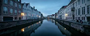 Bruges Prints: King's Bridge at twilight, Bruges, Belgium