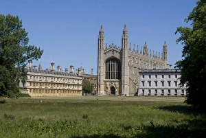 College Prints: KIngs College, taken from the Backs, Cambridge, Cambridgeshire, England