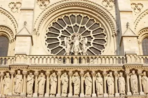 Images Dated 12th May 2008: Kings Gallery, west front, Notre Dame Cathedral, UNESCO World Heritage Site, Paris