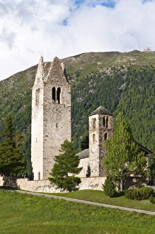 Celerina Prints: Kirche San Gian church, Celerina, Switzerland, Europe