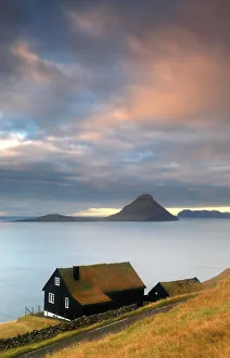 House Exterior Prints: Kirkjubour Village, Streymoy, Faroe Islands, Denmark, Europe
