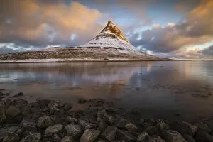 Snaefellsnes Peninsula Gallery: Kirkjufell Mountain at sunrise, Snaefellsness Peninsula, Iceland, Polar Regions