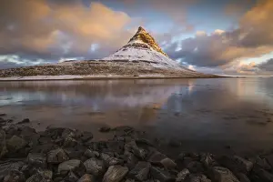 Remoteness Prints: Kirkjufell Mountain at sunrise, Snaefellsness Peninsula, Iceland, Polar Regions