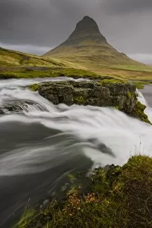 Flowing Gallery: Kirkjufellsfoss in autumn on the Snaefellsness Peninsula, Iceland, Polar Regions