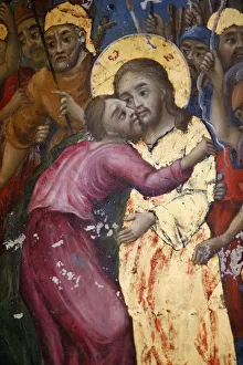 Biblical Event Prints: The kiss of Judas, Holy Sepulchre Church, Jerusalem, Israel, Middle East