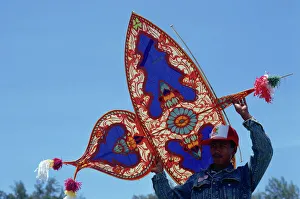 Portraits Prints: Kite festival in Terengganu, on the east coast, Malaysia, Southeast Asia, Asia
