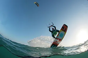 Sport Prints: Kite surfing on Red Sea coast of Egypt, North Africa, Africa