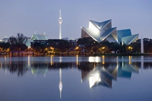 Images Dated 7th September 2009: KL Tower and Istana Budaya National Theatre, Kuala Lumpur, Malaysia, Southeast Asia, Asia