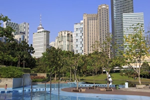 Malaysian Prints: KLCC Park, Kuala Lumpur, Malaysia, Southeast Asia, Asia