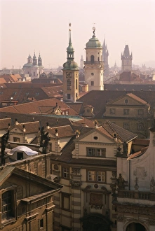 Archive Prints: Klementinum rooftop view (former library), Krizovnicke Namesti, Prague