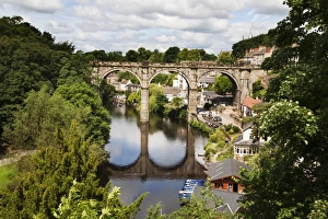 Knaresborough Prints: Knaresborough Viaduct and River Nidd in summer