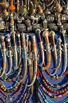Objects Prints: Knives for sale, Souk, Medina, Marrakech, Morocco, North Africa, Africa
