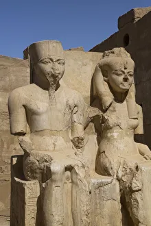 Only known statue of King Tutankhamun and wife, Luxor Temple, UNESCO World Heritage Site
