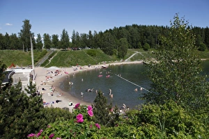 Uusimaa Prints: Kokonniemi?outdoor swimming pool, Porvoo, Uusimaa, Finland, Scandinavia, Europe