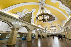 Komsomolaskaya Metro Station, Moscow, Russia, Europe