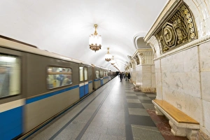Typically Russian Prints: Komsomolaskaya Metro Station, Moscow, Russia, Europe