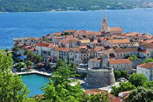 Local Life Prints: Korcula old town, Korcula island, Croatia, Southeast Europe