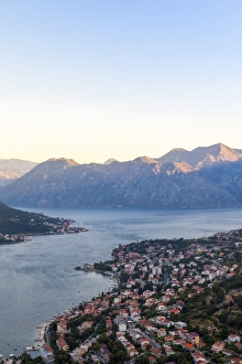 Kotor at dawn, Bay of Kotor, UNESCO World Heritage Site, Montenegro, Europe