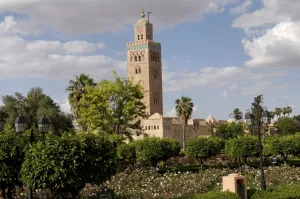 Koutoubia Prints: The Koutoubia minaret rises up from the heart of