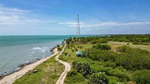 Lanka Prints: Kovalim lighthouse is located in Casuarina