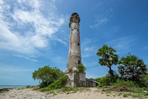 Bright Prints: Kovalim lighthouse stands tall by the coast in the Tamil region of Jaffna district Sri Lanka