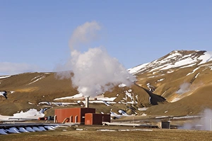 Krafla geothermal power station near Lake Myvatn, Reykjahlid, Iceland, Polar Regions Krafla geothermal power station near Lake Myvatn, Reykjahlid, Iceland, Polar Regions