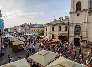 Polish Culture Prints: Krakowskie Przedmiescie Street, Jagiellonian Fair, City of Lublin, Lublin Voivodeship