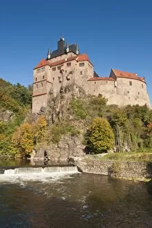 Images Dated 10th October 2010: Kriebstein Castle and Zschopau River, Saxony, Germany, Europe