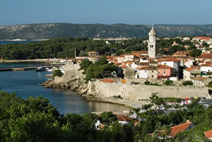 Settlement Prints: Krk Town, Krk Island, Kvarner Gulf, Croatia, Adriatic, Europe