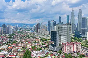Economy Prints: Kuala Lumpur city skyline, Malaysia, Asia