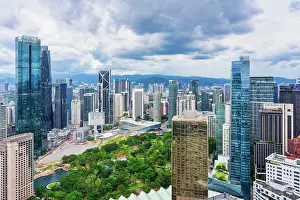 Economy Prints: Kuala Lumpur city skyline, Malaysia, Asia