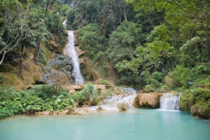 Luang Prabang Prints: Kuang Si Waterfalls, Luang Prabang, Laos, Indochina, Southeast Asia, Asia