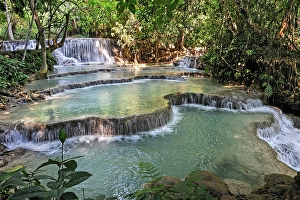 Cascades Prints: Kuang Si waterfalls, Luang Prabang, Laos