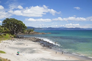 Waikato Prints: Kuaotunu beach, Coromandel Peninsula, Waikato, North Island, New Zealand, Pacific