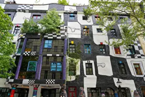Vienna Prints: The KunstHaus Wien, a museum in Vienna, designed by the artist Friedensreich Hundertwasser