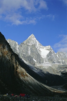 Himalaya Prints: Kya Jo Ri mountain from Machermo