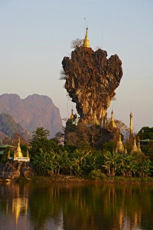 Hpa An Prints: Kyauk Kalap Monastery, Hpa-An, Karen State, Myanmar (Burma), Asia
